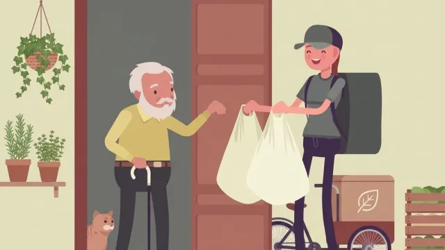 Consegna a domicilio di pasti, prodotti alimentari e beni di prima necessità